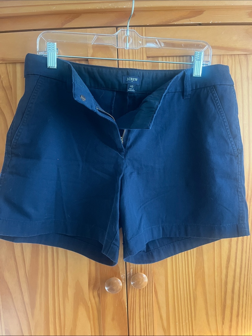 J. Crew Navy Classic Chino Cotton Blend Women's Shorts 5 inch inseam